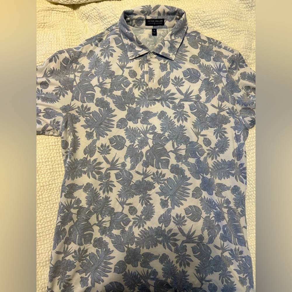 Peter Millar Crown Crafted Floral Polo size medium